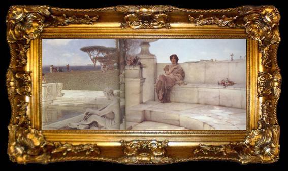 framed  Alma-Tadema, Sir Lawrence The Voice of Spring (mk23), ta009-2